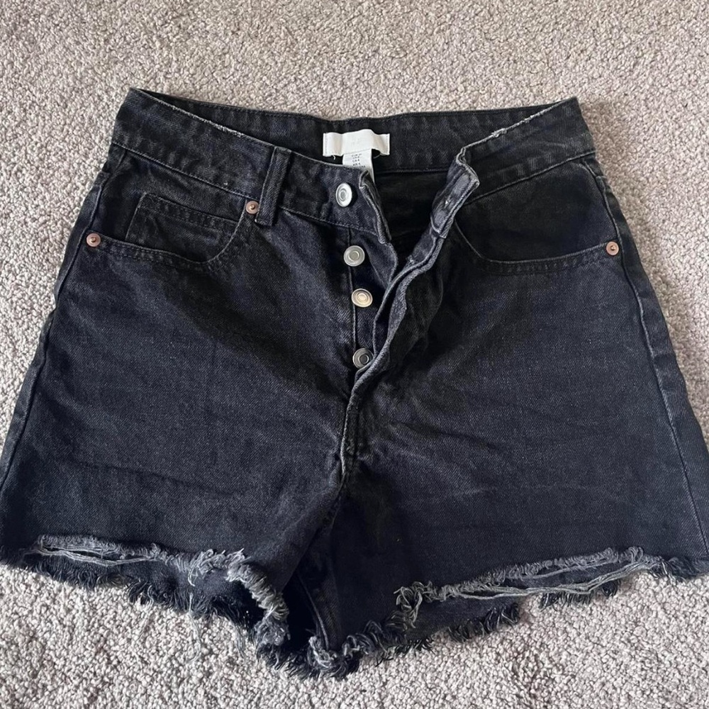 Black Denim Women's Shorts